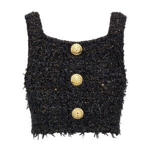 Balmain Women's Lurex Tweed Top